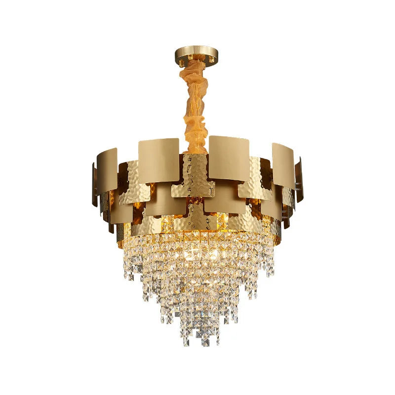 Contemporary K9 Crystal Chandelier Luxury Creative Waterdrop Designer Lamp Living Room Bedroom Pendant Light