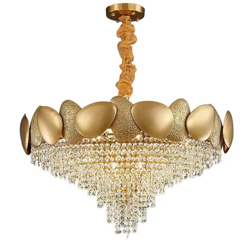 Contemporary K9 Crystal Chandelier Luxury Creative Waterdrop Designer Lamp Living Room Bedroom Pendant Light