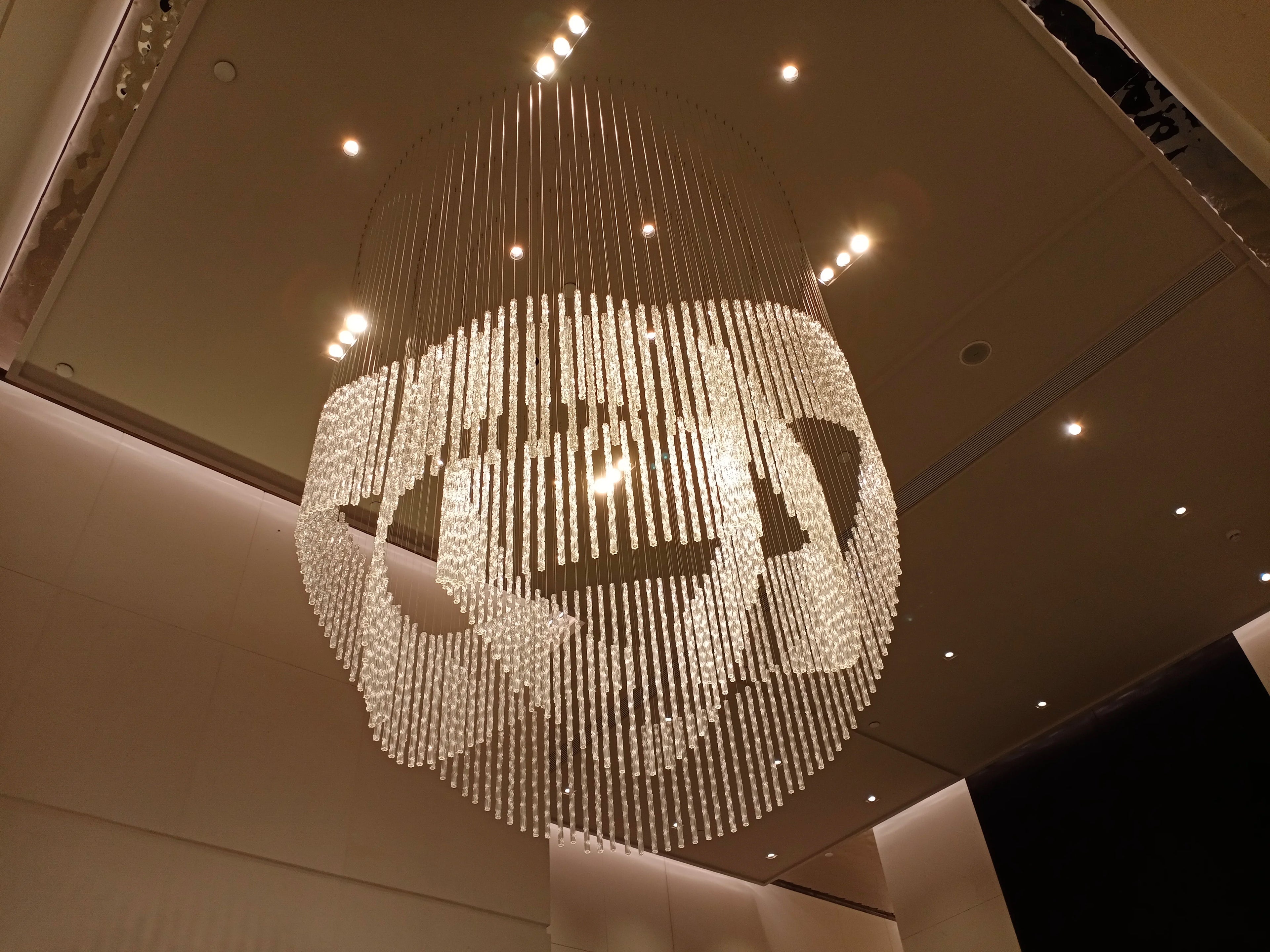 Large Custom Bohemia Glass Raindrop Chandelier for Wedding Art Decoration Unique Design for Hotel Use