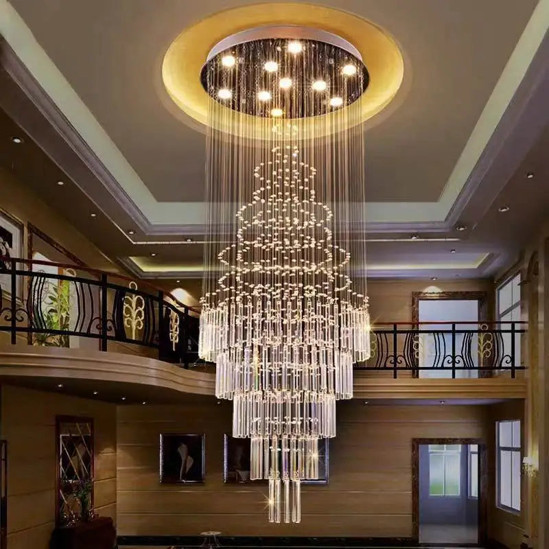 Modern Style Raindrop Square Top Crystal Chandelier Large Middle Sizes GU10 Base Glass Lighting Home Hotel AC Ceiling