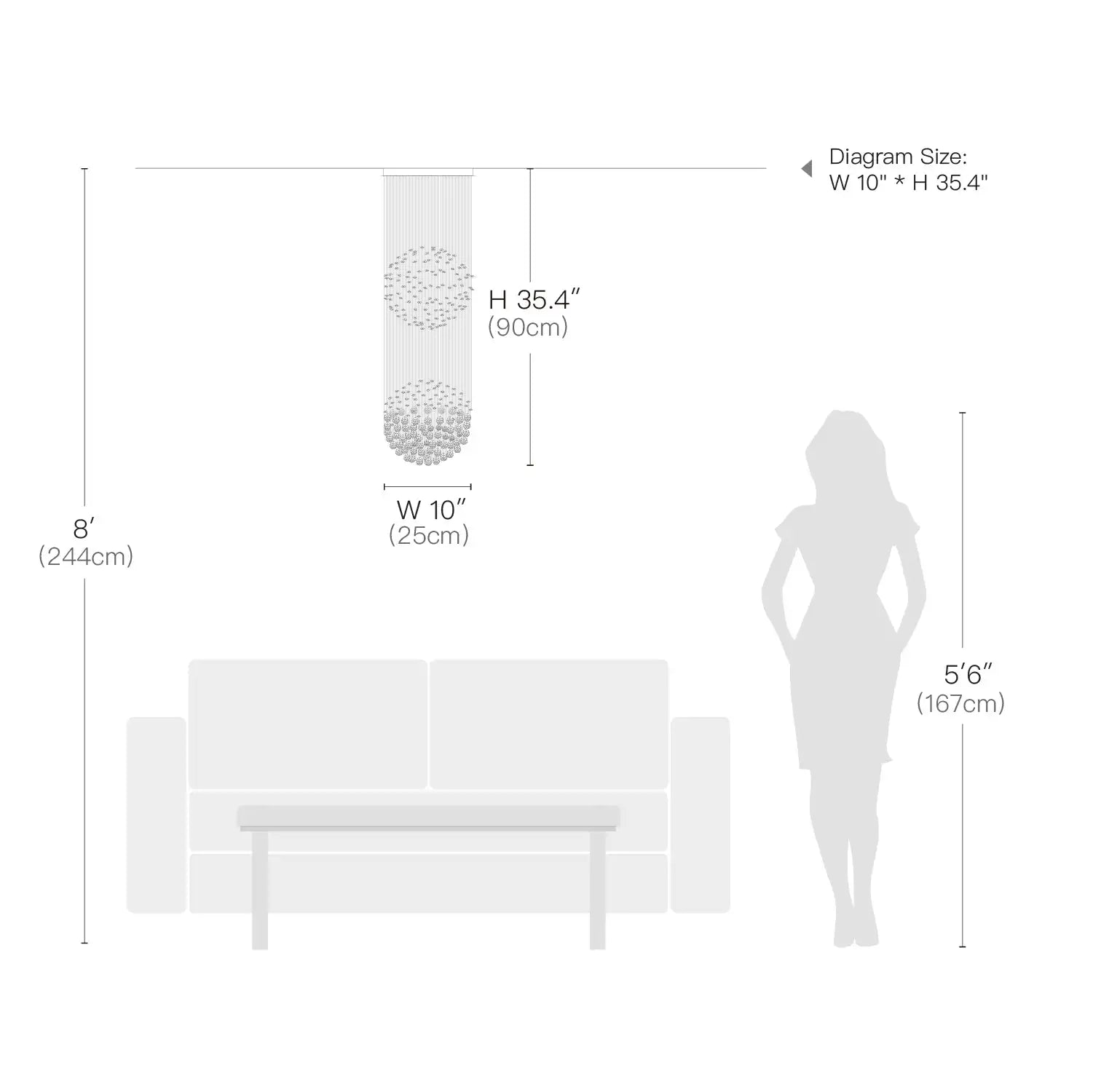 Double Sphere Raindrop Crystal Chandelier Modern Long Stair Chandelier