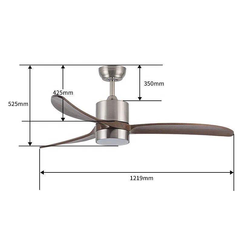 Modern Ceiling Fan Lamp with Remote Control