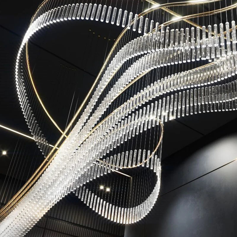 Crystal Drop Light Hanging Chandelier Pendant Lamp Light for Restaurants