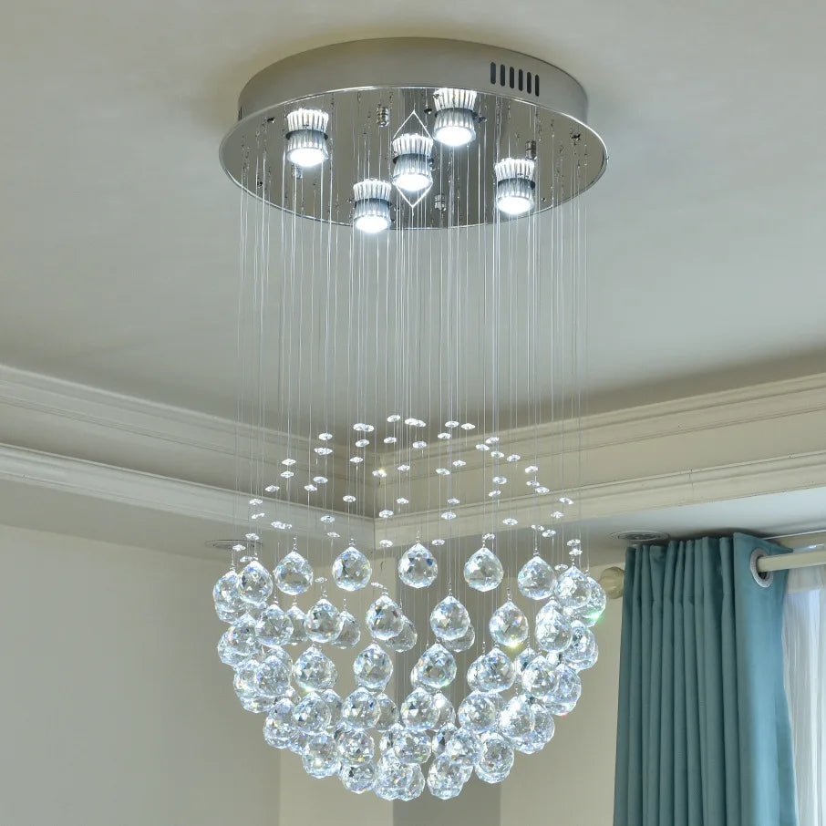 Luxury Clear Crystal Raindrop Chandelier