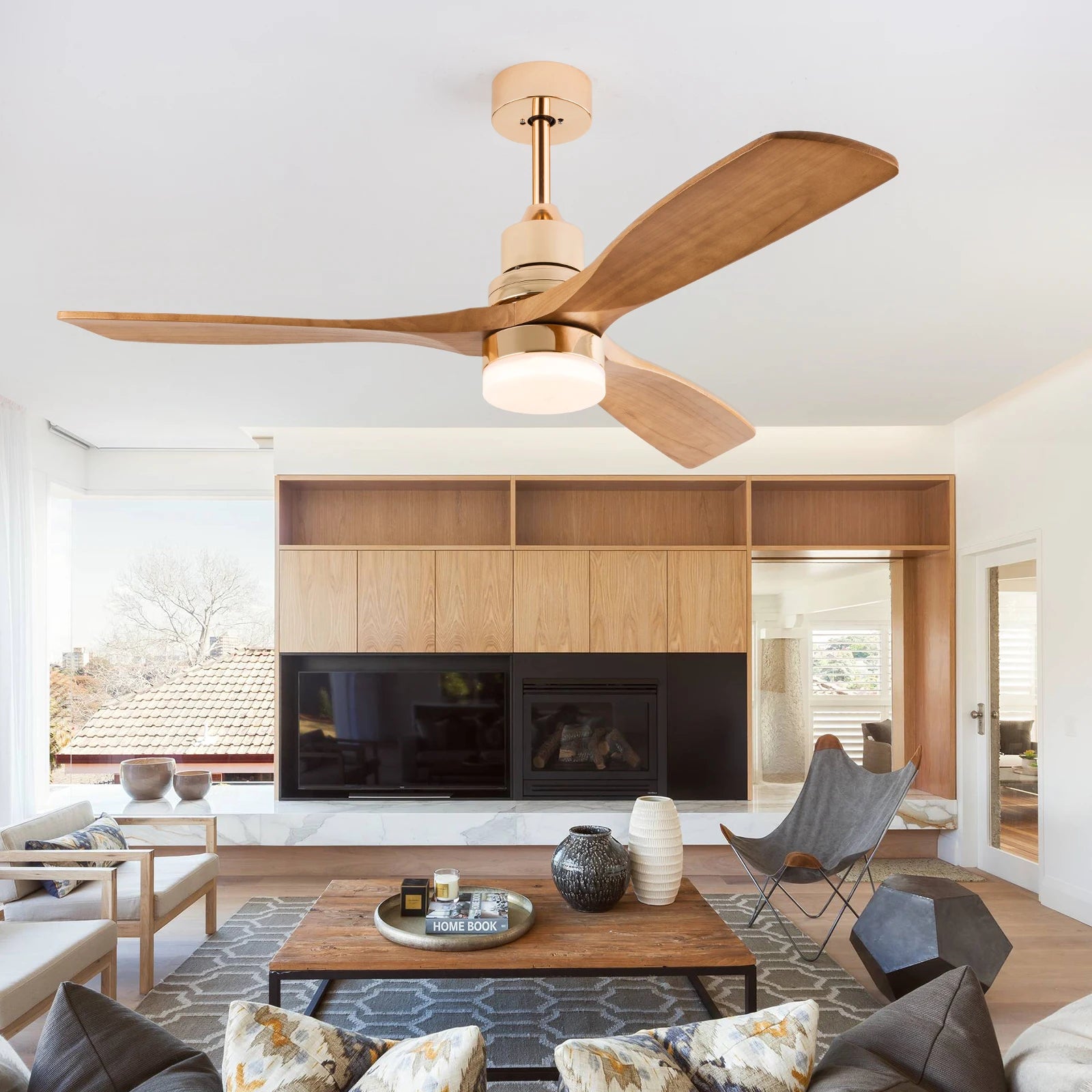 Modern LED Light Ceiling Fan With Remote Control