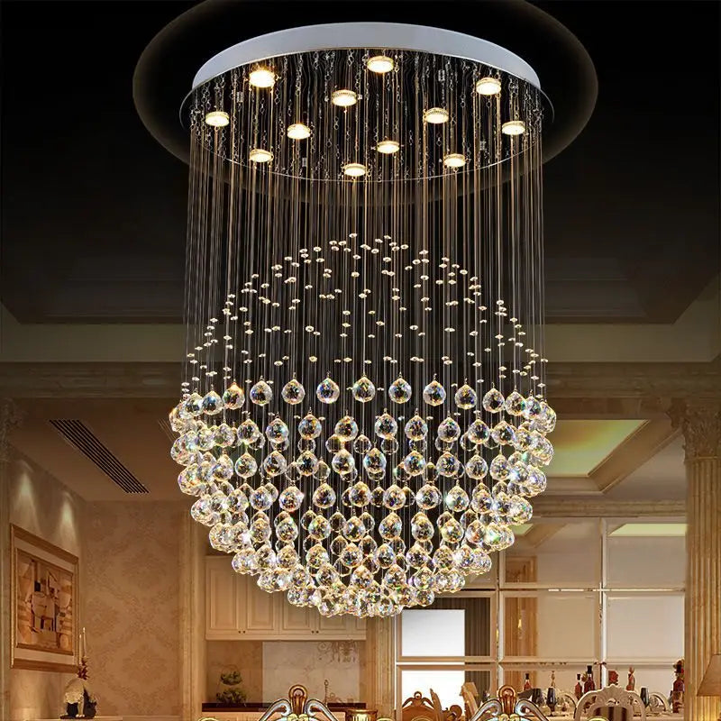 Luxury Clear Crystal Raindrop Chandelier