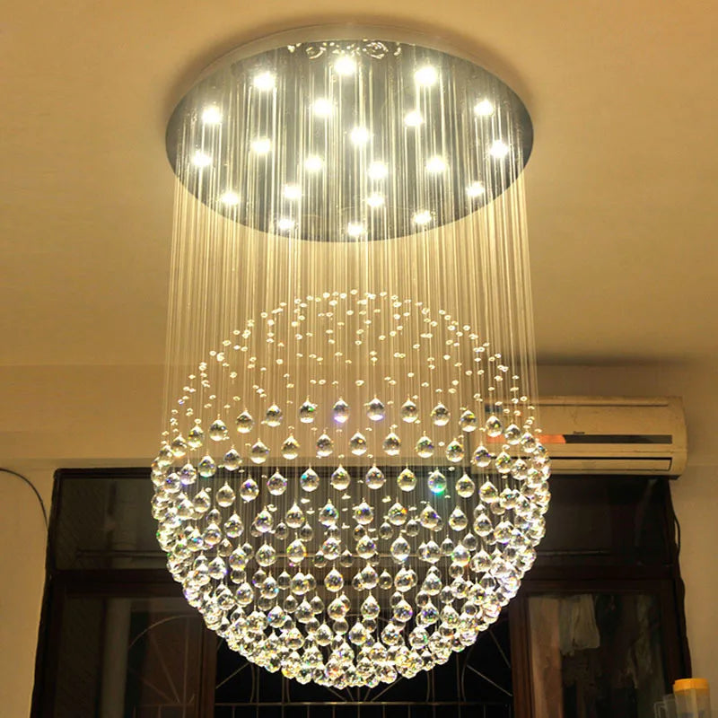 Luxury Clear Crystal Raindrop Chandelier