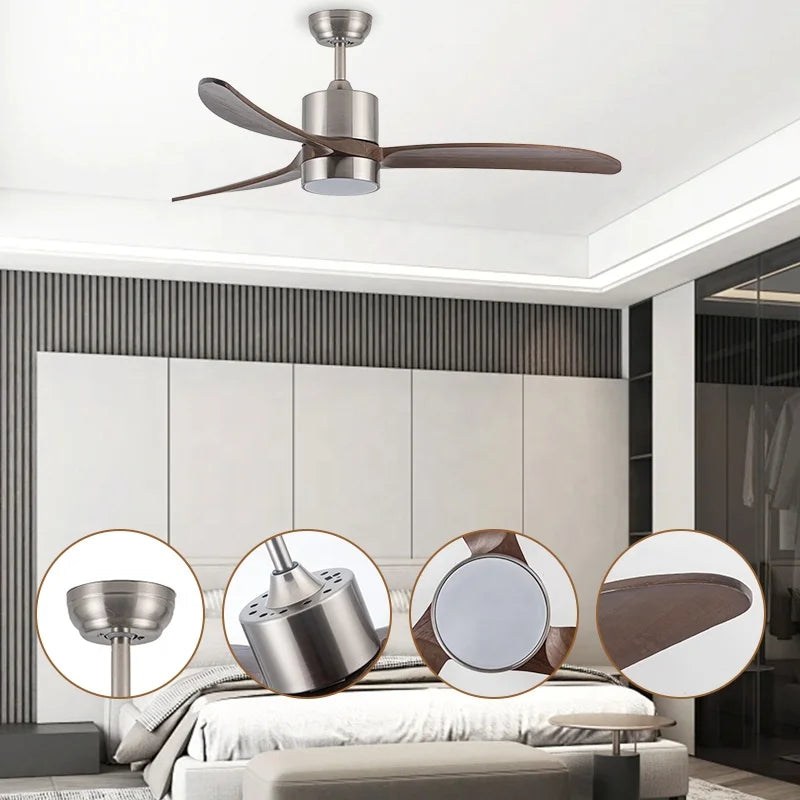 Modern Ceiling Fan Lamp with Remote Control