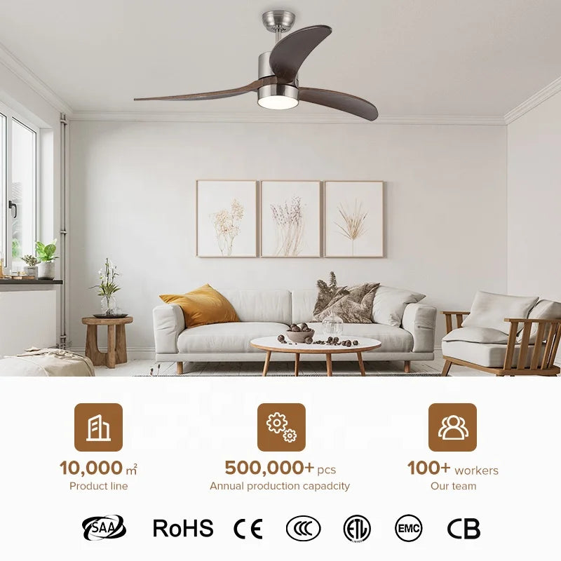 Modern Ceiling Fan Lamp with Remote Control