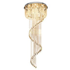 Hanging Lighting Waterdrop Hotel Chandelier Luxury Multi - Layered Drooping Crystal Strung Graceful Grand Pendant