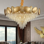 Contemporary K9 Crystal Chandelier Luxury Creative Waterdrop Designer Lamp Living Room Bedroom Pendant Light