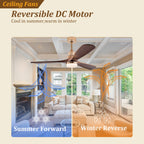 Remote Control Ceiling Fan with Light