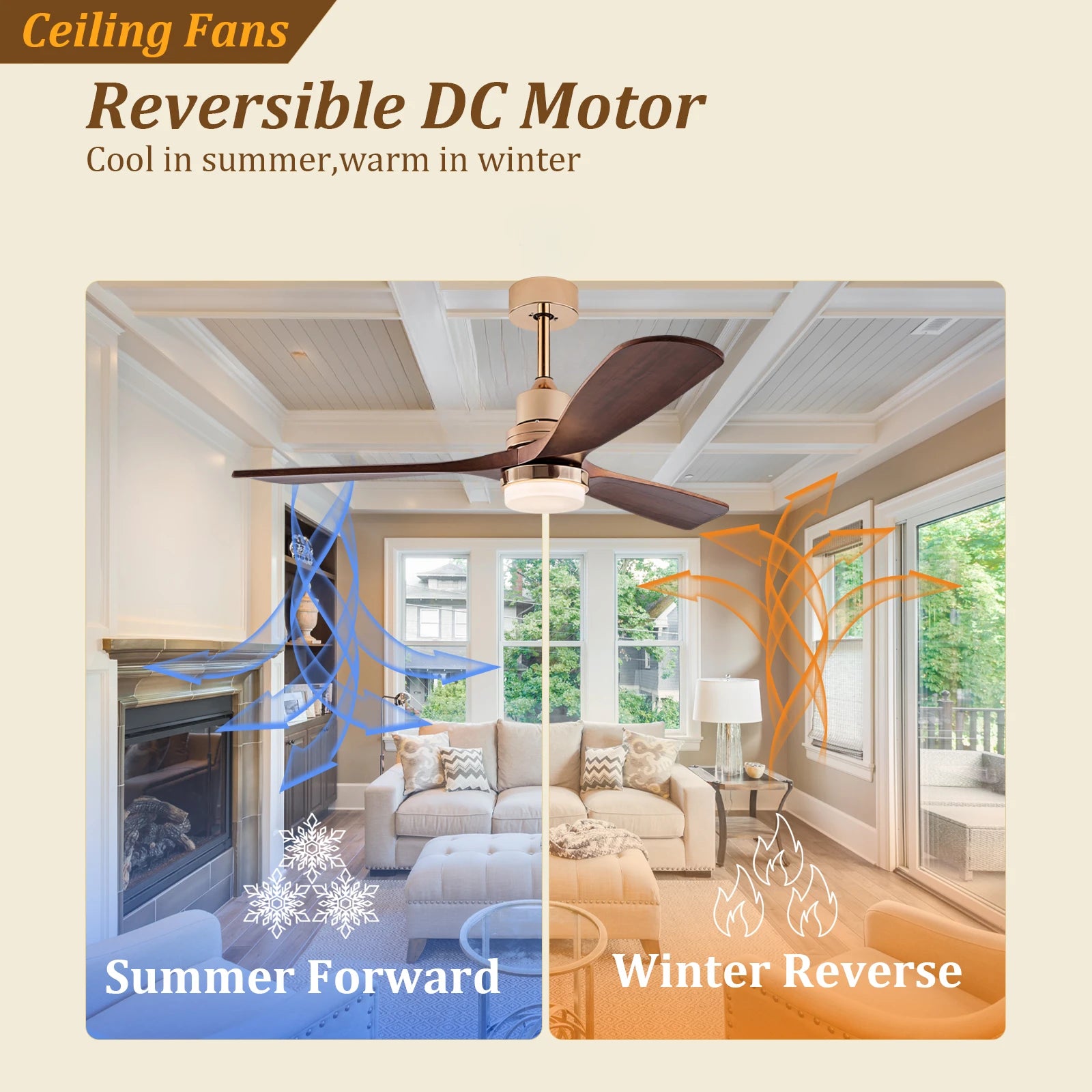 Remote Control Ceiling Fan with Light