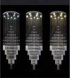 Modern Style Raindrop Square Top Crystal Chandelier Large Middle Sizes GU10 Base Glass Lighting Home Hotel AC Ceiling