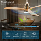 Modern LED Light Ceiling Fan With Remote Control