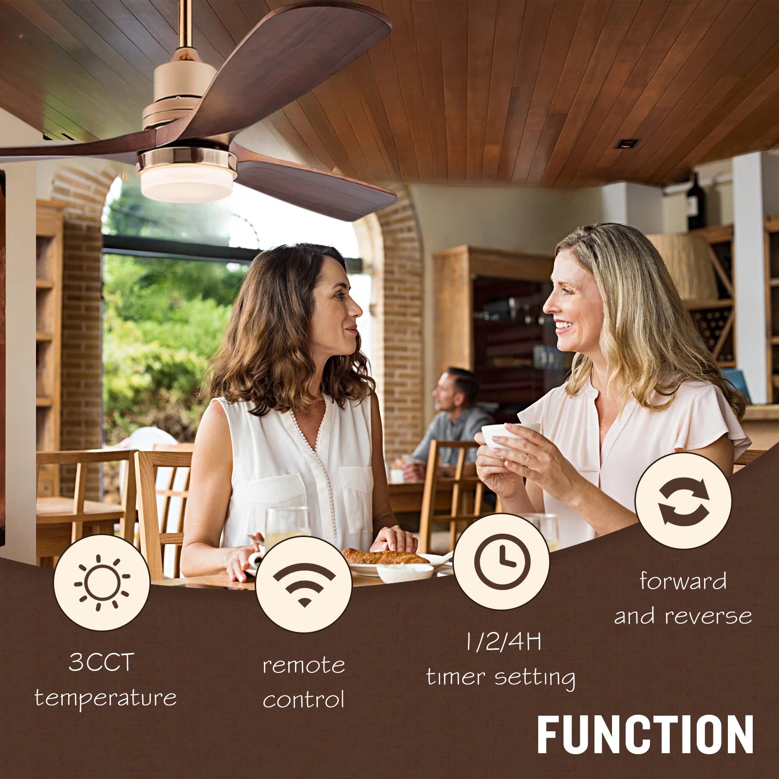 Remote Control Ceiling Fan with Light
