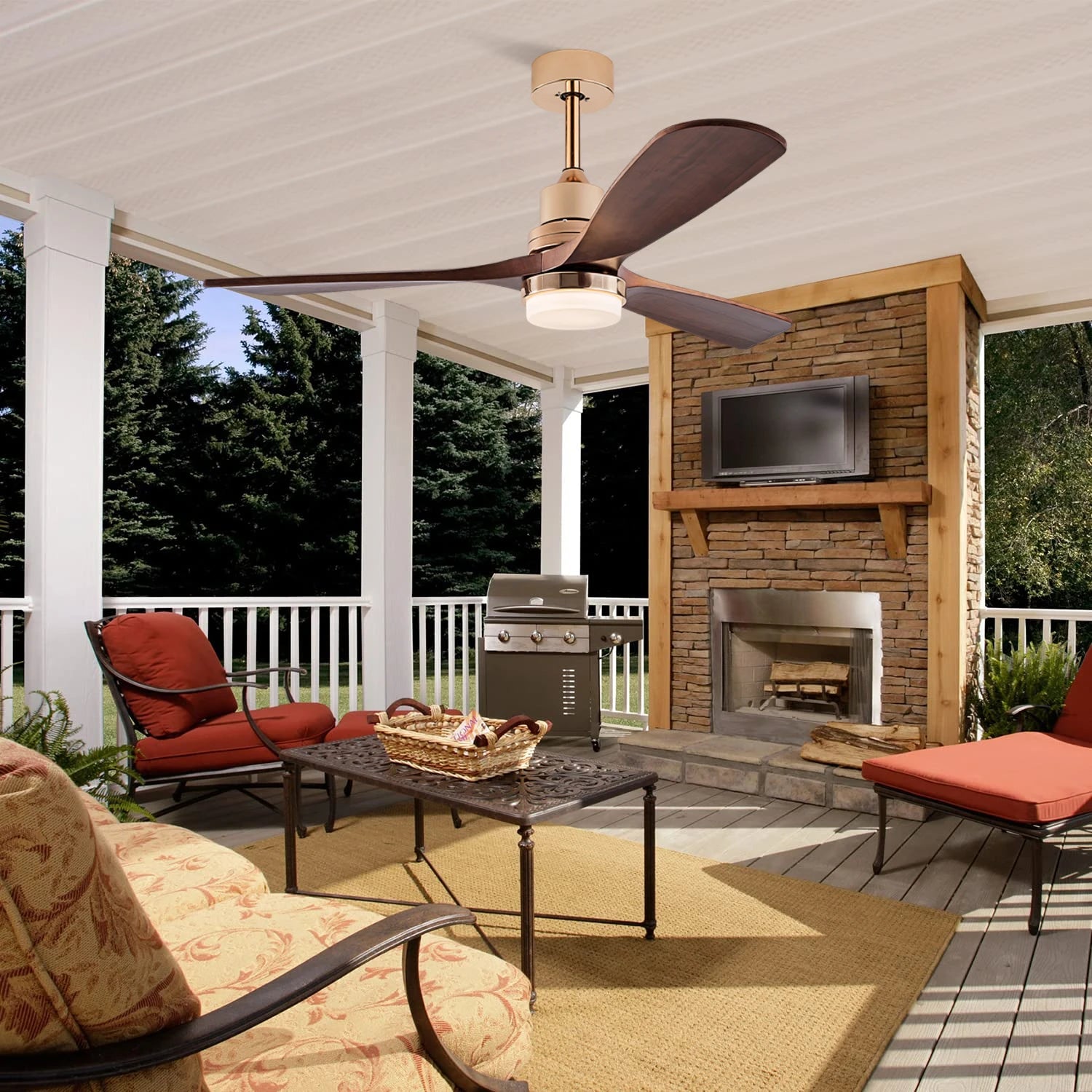 Remote Control Ceiling Fan with Light