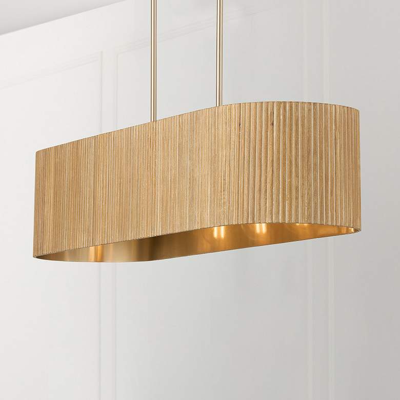 Donovan Farmhouse Chandelier – 5-Light, 44.25" White Wash & Matte Black Finish