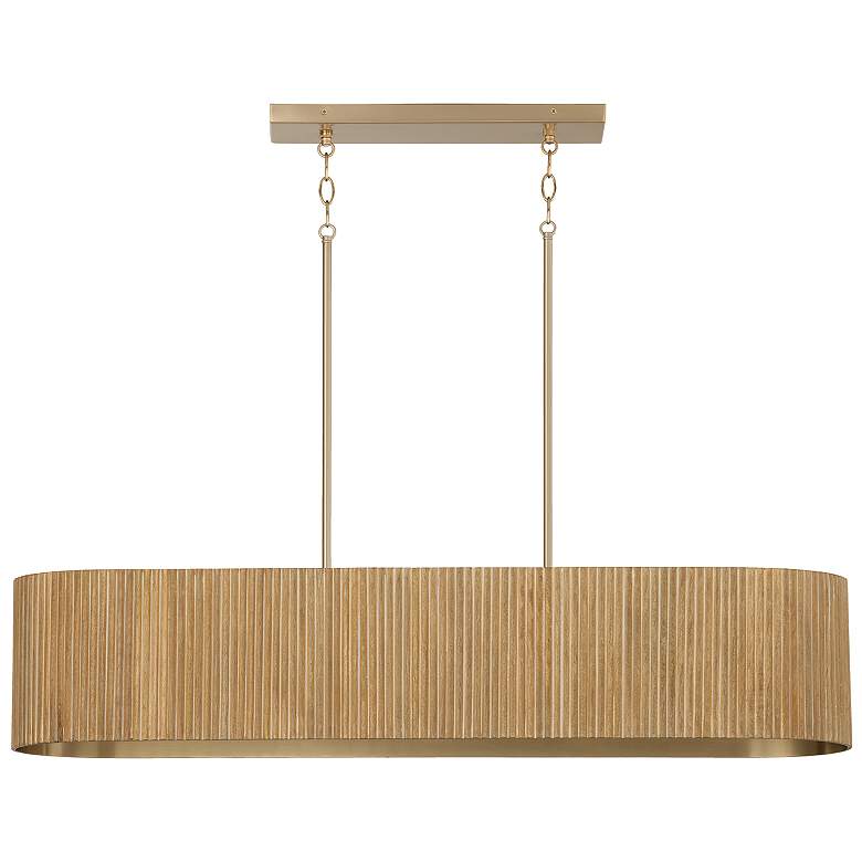 Donovan Farmhouse Chandelier – 5-Light, 44.25" White Wash & Matte Black Finish